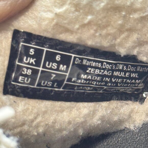Dr. Martens Zebzag Suede Slingback Platform Mules Unisex W 7/ M 6 - Picture 10 of 11